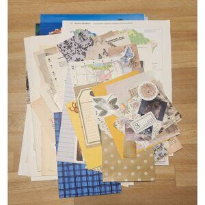 100 + Piece Ephemera Lot Junk Journal Kit Scrapbooking Paper Supplies Mixed Bund
